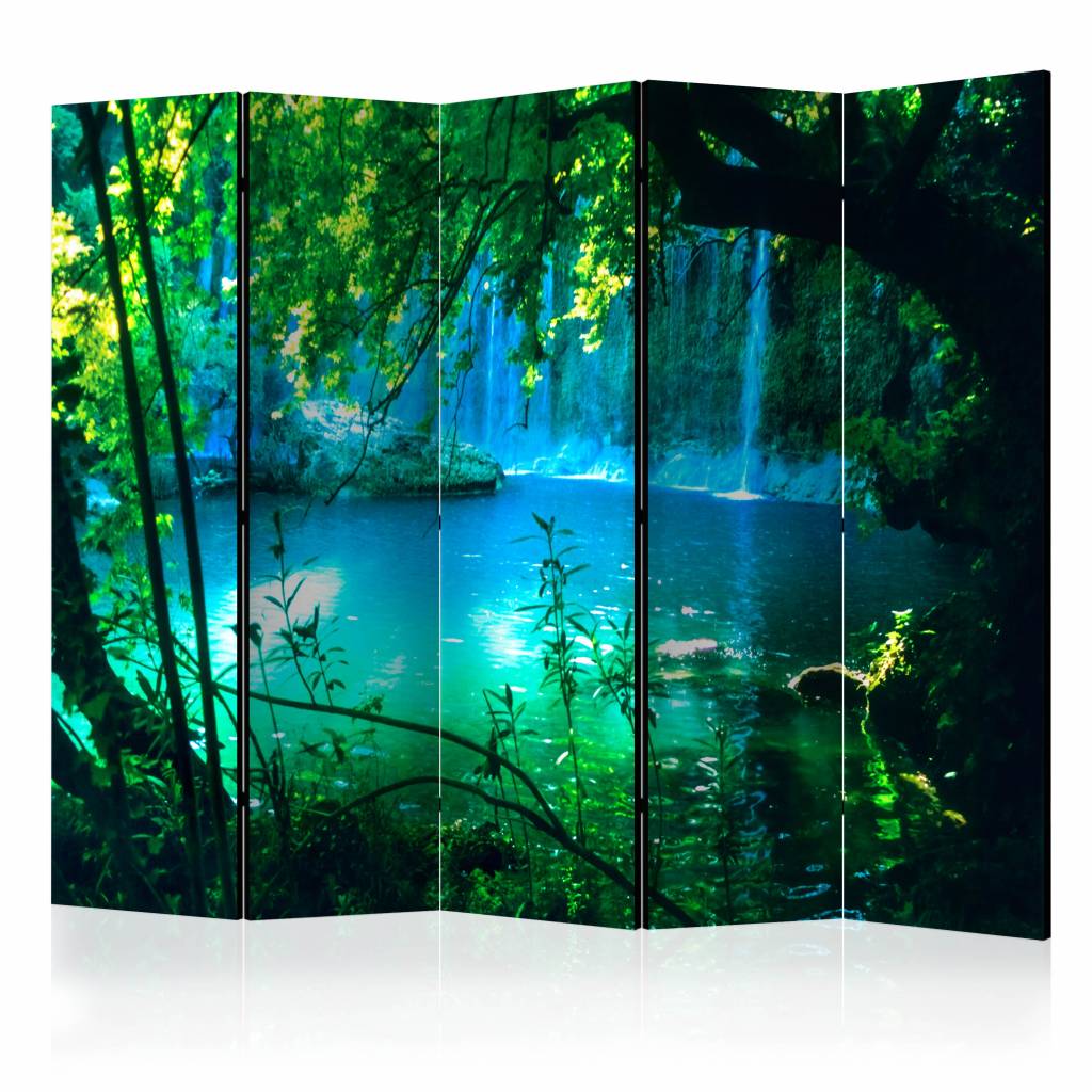 Vouwscherm / Kamerscherm - Kursunlu Waterval 225x172cm , gemonteerd geleverd, dubbelzijdig geprint afbeelding