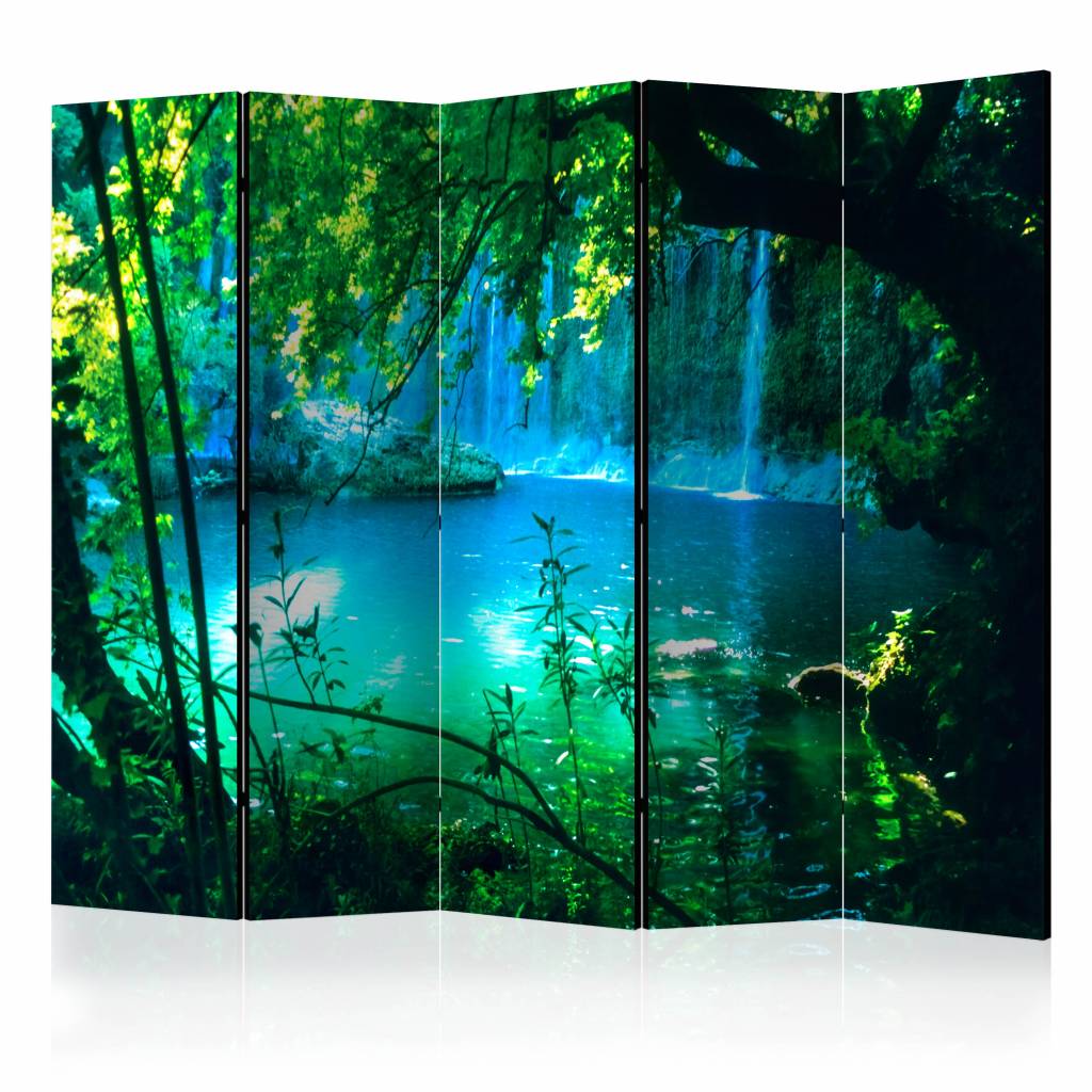 Vouwscherm - Kursunlu Waterval 225x172cm , gemonteerd geleverd, dubbelzijdig geprint(kamerscherm)