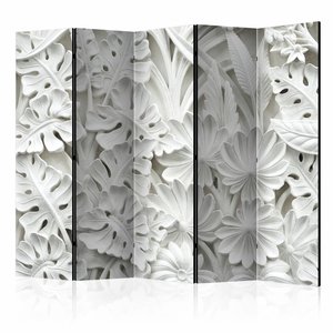 Vouwscherm / Kamerscherm - Witte tuin 225x172cm  , gemonteerd geleverd, dubbelzijdig geprint Vouwscherm / Kamerscherm - Witte tuin 225x172cm  , gemonteerd geleverd, dubbelzijdig geprint