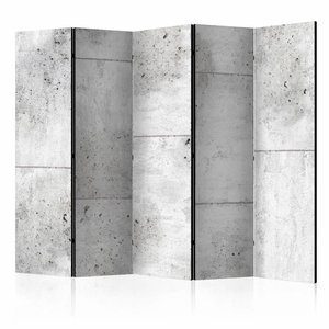 Vouwscherm / Kamerscherm - Betonnen wand 225x172cm  , gemonteerd geleverd, dubbelzijdig geprint Vouwscherm / Kamerscherm - Betonnen wand 225x172cm  , gemonteerd geleverd, dubbelzijdig geprint