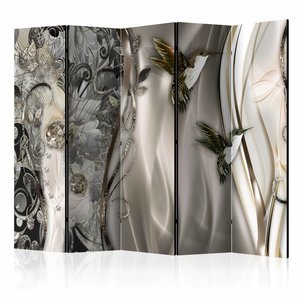 Vouwscherm / Kamerscherm - Bron Kristallen 225x172cm, gemonteerd geleverd, dubbelzijdig geprint