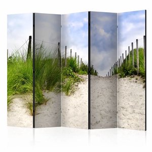 Vouwscherm / Kamerscherm - pad naar de Noordzee 225x172cm, gemonteerd geleverd, dubbelzijdig geprint