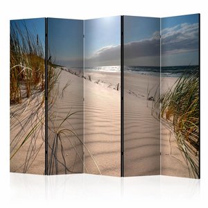 Vouwscherm / Kamerscherm - Strand 225x172cm, gemonteerd geleverd, dubbelzijdig geprint