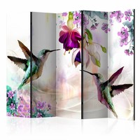 Vouwscherm / Kamerscherm - Kolibrie 225x172cm, gemonteerd geleverd, dubbelzijdig geprint Vouwscherm / Kamerscherm - Kolibrie 225x172cm, gemonteerd geleverd, dubbelzijdig geprint