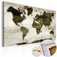 Afbeelding op kurk - Green Planet , wereldkaart Afbeelding op kurk - Green Planet , wereldkaart