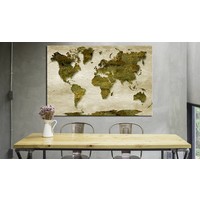Afbeelding op kurk - Forest Planet , wereldkaart Afbeelding op kurk - Forest Planet , wereldkaart