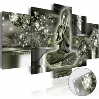 Afbeelding op acrylglas - Boeddha van Smaragd, Groen,   5luik