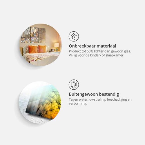 Afbeelding op acrylglas - Mysterieus bos, Blauw,  5luik