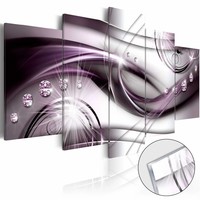 Afbeelding op acrylglas - Violet Glow , Paars, 2 Maten, 5luik Afbeelding op acrylglas - Violet Glow , Paars, 2 Maten, 5luik