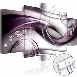 Afbeelding op acrylglas - Violet Glow , Paars,   5luik