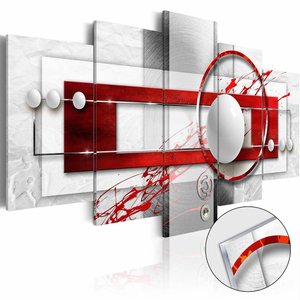 Afbeelding op acrylglas - Energie, Rood,  5luik