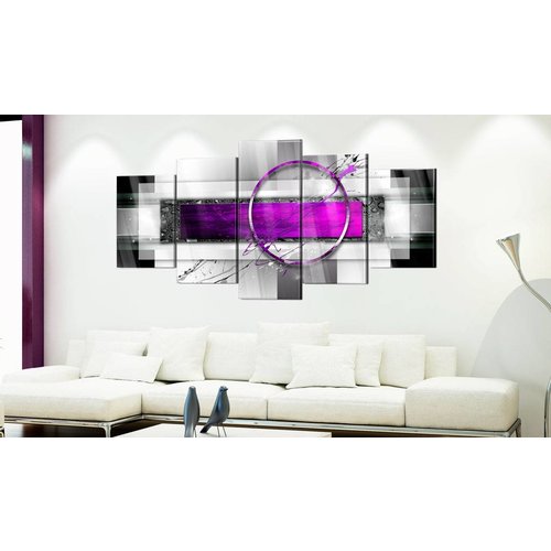 Afbeelding op acrylglas - Abstract in het violet,   5luik