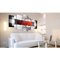 Afbeelding op acrylglas - Abstract rood, 2 Maten, 5luik Afbeelding op acrylglas - Abstract rood, 2 Maten, 5luik