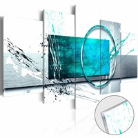 Afbeelding op acrylglas - Turquoise Expression, 2 Maten, 5luik Afbeelding op acrylglas - Turquoise Expression, 2 Maten, 5luik