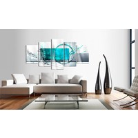Afbeelding op acrylglas - Turquoise Expression, 2 Maten, 5luik Afbeelding op acrylglas - Turquoise Expression, 2 Maten, 5luik