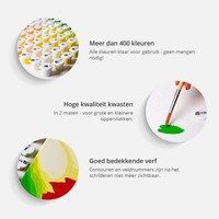 Doe-het-zelf op canvas schilderen - Strand 60x40cm Doe-het-zelf op canvas schilderen - Strand 60x40cm
