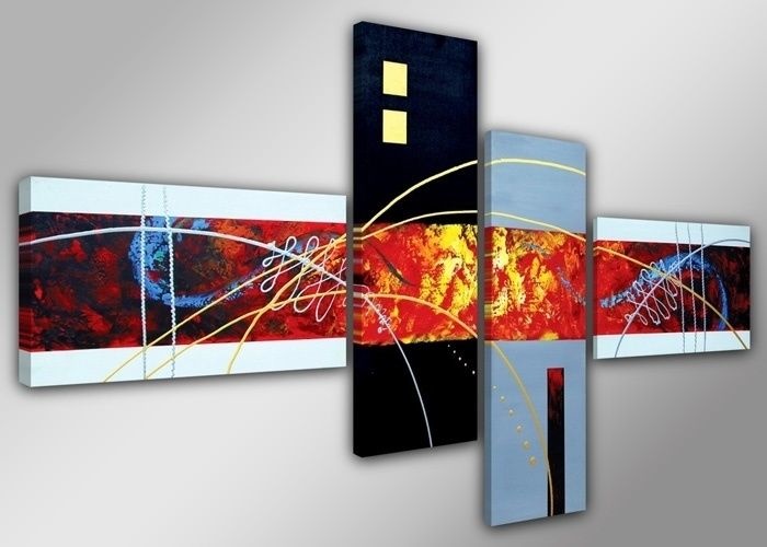 Schilderij - Abstract Colors, Multi-gekleurd, 160X70cm,4luik afbeelding