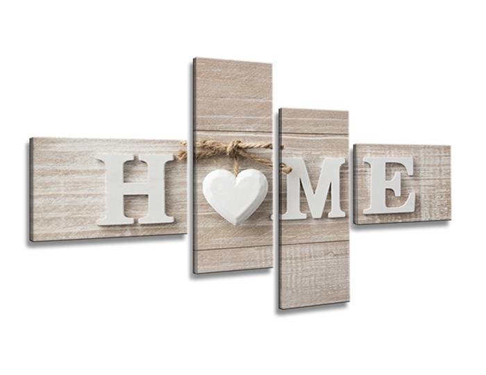 Schilderij - Home, Beige, 160X70cm, 4luik afbeelding