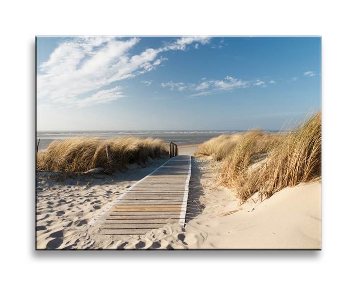 Schilderij - Noordzee, Blauw/Beige, 40X30cm, 1luik afbeelding