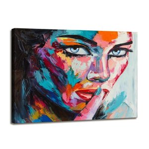 Schilderij - Vrouw, Multi-gekleurd, 80X60cm, 1luik Schilderij - Vrouw, Multi-gekleurd, 80X60cm, 1luik