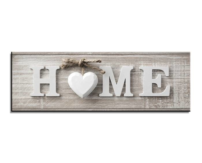 Schilderij - HOME, Wit/Beige, 120X40cm, 1luik afbeelding