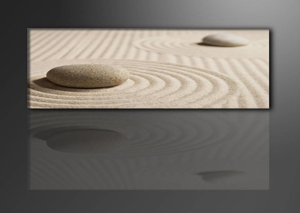 Schilderij - Witte Strand Spa, Beige, 120X40cm, 1luik afbeelding