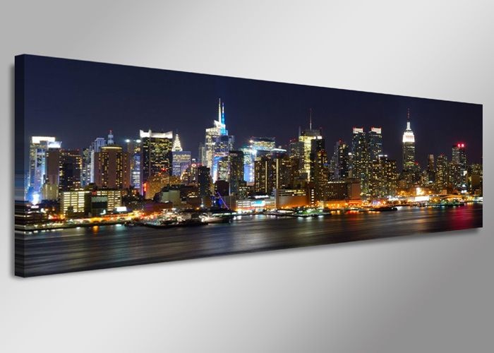 Schilderij - New York Stad, multi-gekleurd, 120X40cm, 1luik afbeelding