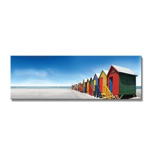 Schilderij - Strandhuisje, multi-gekleurd, 120X40cm, 1luik Schilderij - Strandhuisje, multi-gekleurd, 120X40cm, 1luik