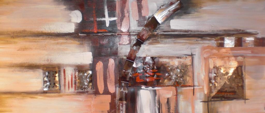 Schilderij - Handgeschilderd - Abstract 150X60cm afbeelding