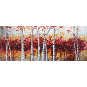 Schilderij - Handgeschilderd - Bos 2, 150x60cm