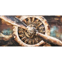 Schilderij - Metaalschilderij - Propellor, 140x70cm Schilderij - Metaalschilderij - Propellor, 140x70cm