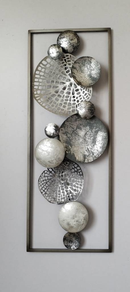 Frame 3D art - Zilver Blad 28X73cm afbeelding