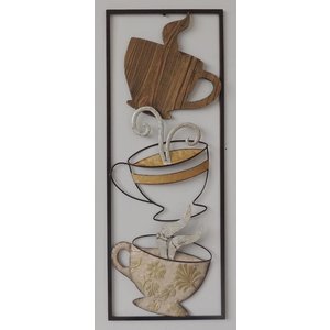 Frame 3D art  - Koffie 28X73cm