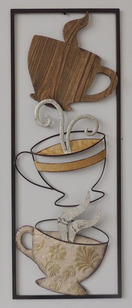 Frame 3D art - Koffie 28X73cm afbeelding