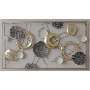 Frame 3D art - Gouden Abstractie 50X90cm