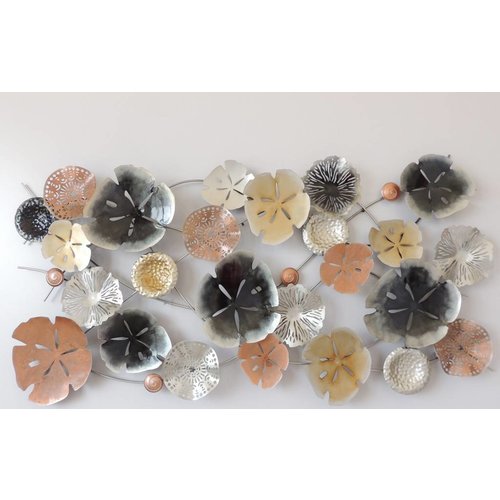 Frame 3D art - Abstracte Bloemen 150X80cm