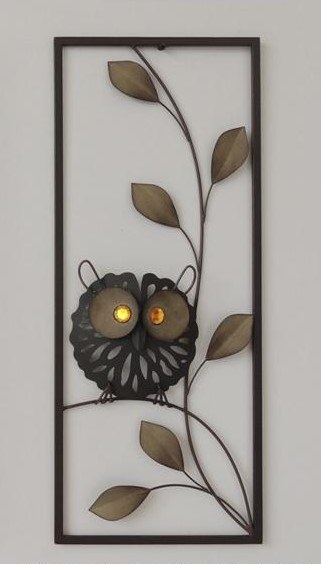 Frame 3D art - Uil 25X60cm afbeelding