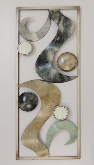Frame 3D art - Abstracte Golven 25X60cm afbeelding