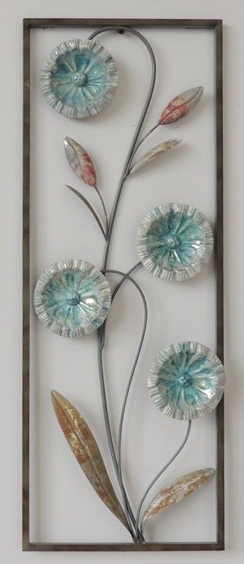 Frame 3D Art - Abstracte Bloemen 28X73cm afbeelding