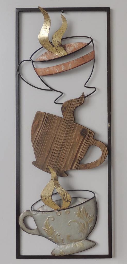 Frame 3D art - Koffie 2, 28X73cm afbeelding