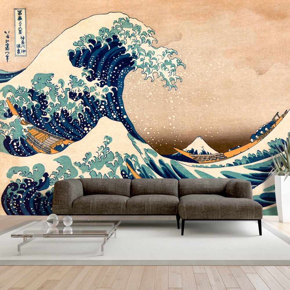 Fotobehang - Hokusai: De grote golf van Kanagawa (Reproduction) Fotobehang - Hokusai: De grote golf van Kanagawa (Reproduction)