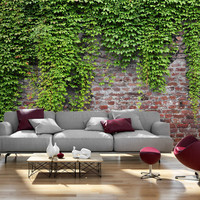 Fotobehang -Muur met klimop, premium print vliesbehang Fotobehang -Muur met klimop, premium print vliesbehang