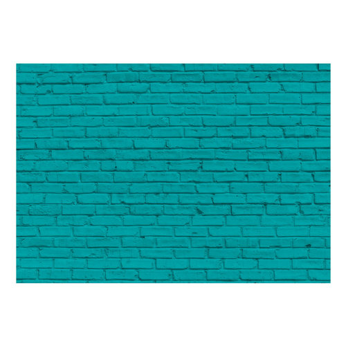 Fotobehang -  Turquoise Muur, premium print vliesbehang