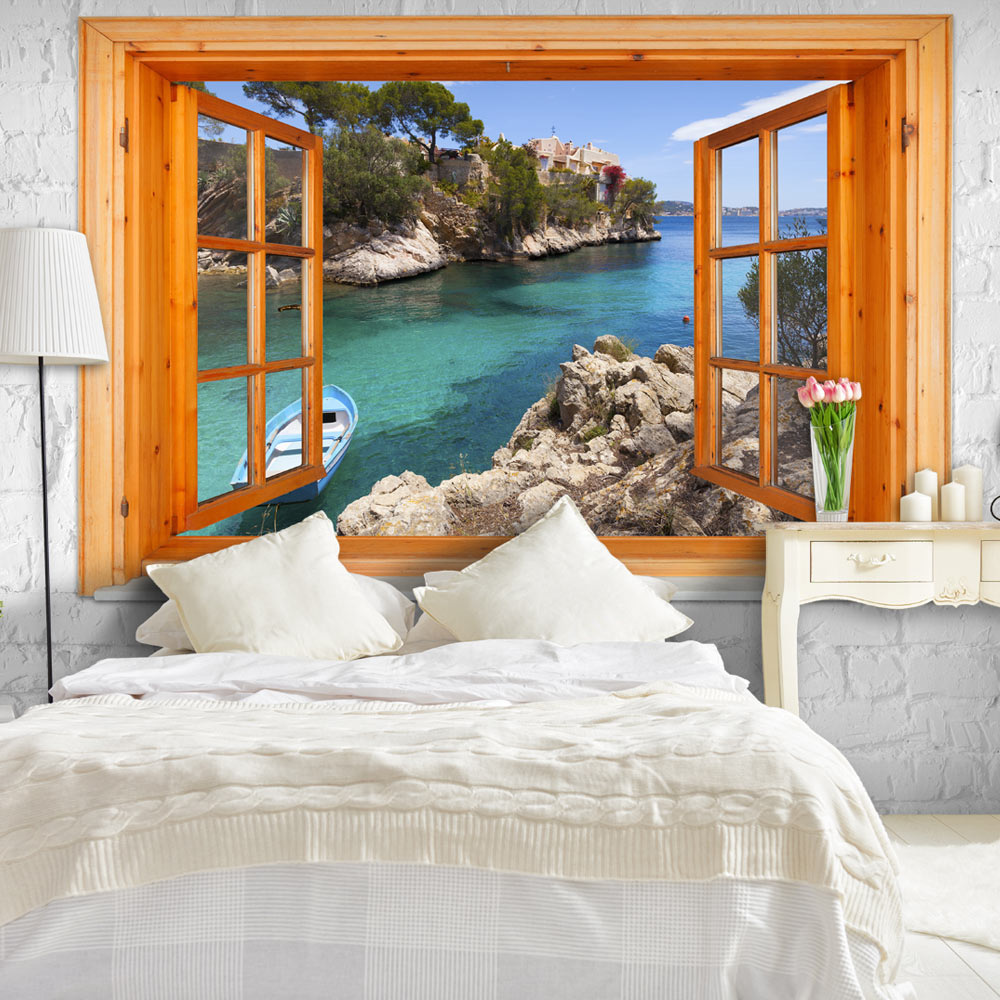 Fotobehang - Mediterraans Landschap, premium print vliesbehang afbeelding