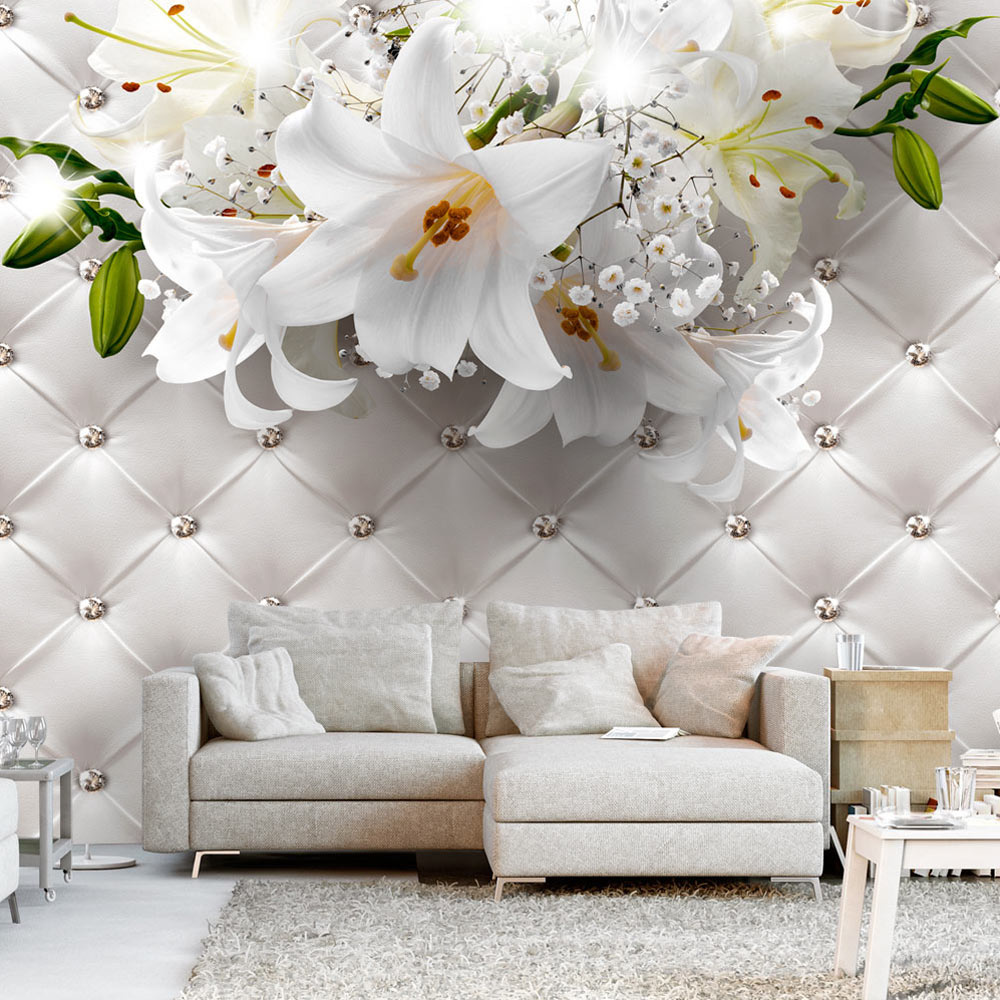 Fotobehang - Elegante Lelie, premium print vliesbehang afbeelding