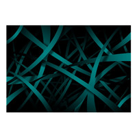 Fotobehang -Donkere achtergrond van een turquoise net Fotobehang -Donkere achtergrond van een turquoise net