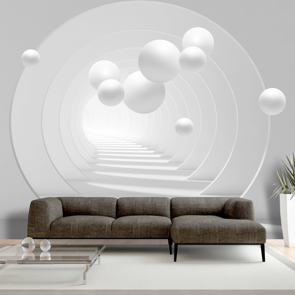 Fotobehang - 3D Tunnel, premium print vliesbehang afbeelding
