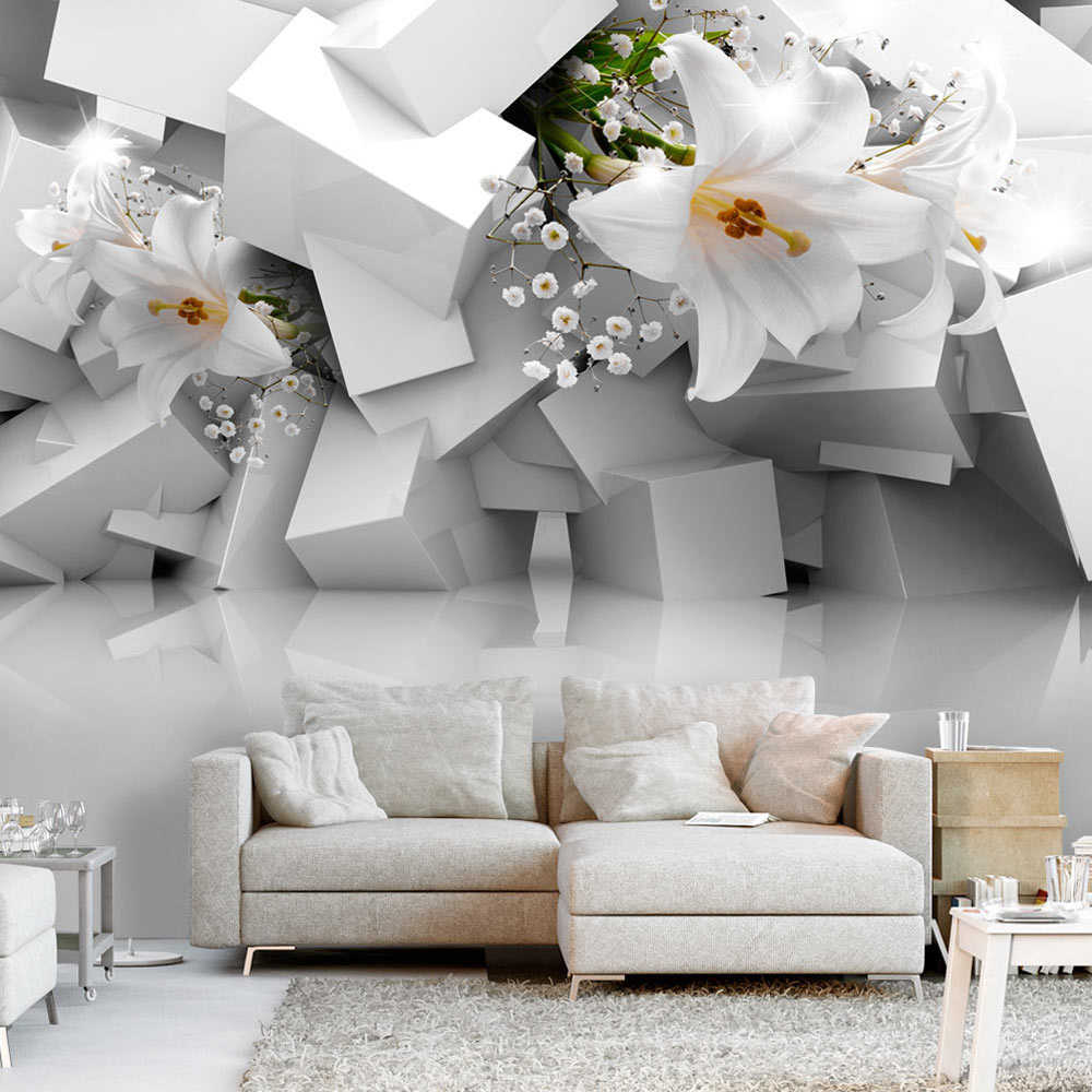 Fotobehang -Lelies verloren in de Chaos, premium print vliesbehang afbeelding