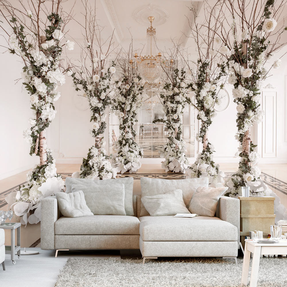 Fotobehang - Bloemen Kamer, premium print vliesbehang afbeelding