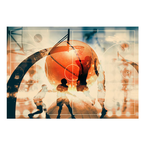 Fotobehang - Liefde voor basketbal, premium print vliesbehang Fotobehang - Liefde voor basketbal, premium print vliesbehang